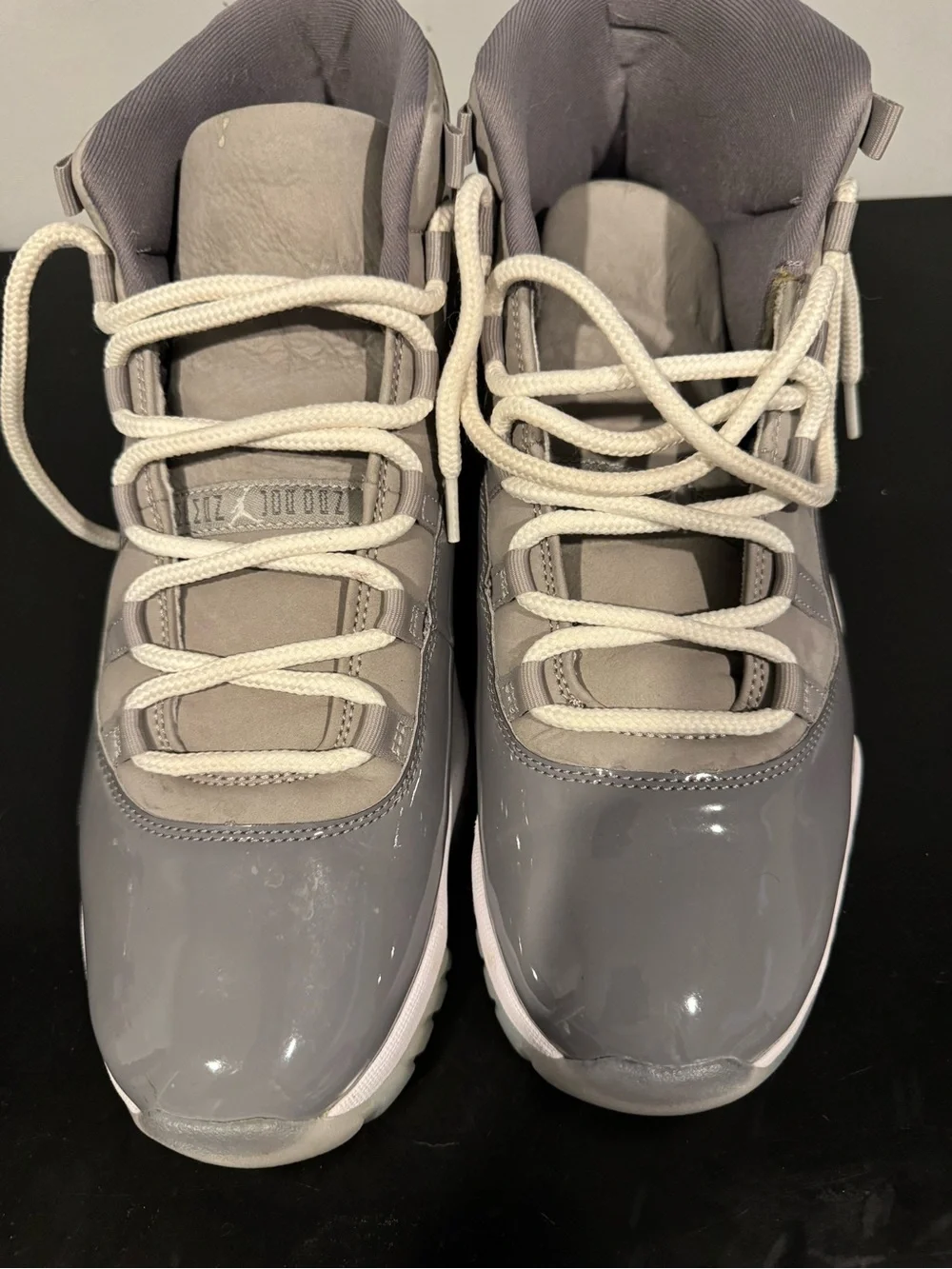 Jordan Men's Gray and White High-Top Sneakers